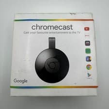 Image of New Google Chromecast 2nd Gen HDMI TV Dual Band Streaming Device 1080P HD Cables