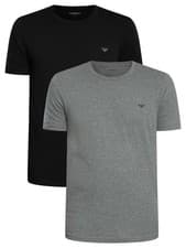 Image of Emporio Armani Men's 2 Pack Lounge Crew T-Shirt, Multicoloured