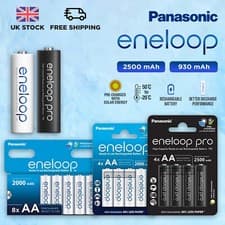 Image of Panasonic Eneloop AA 2000mAh AAA 800mAh AA 2500mAh AAA 930mAh Batteries