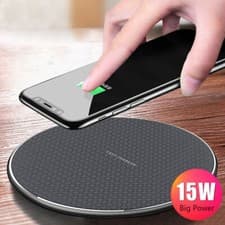 Image of 15W Fast Wireless Charger Pad Mat Dock Stand For Samsung Apple iPhone Universal