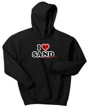 Image of GLAMIS I LOVE SAND HOODIE SWEAT SHIRT COOS BAY DUNE BUGGY RAIL UTV RZR
