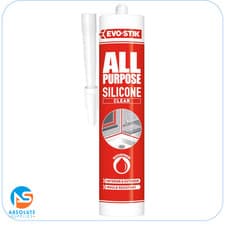Image of EVO-STIK All Purpose Silicone Sealant, Flexible, Weather Resistant, Clear