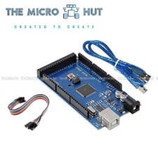 Image of Arduino MEGA2560 R3 Compatible Board ATmega2560 CH340G + USB Cable - TESTED