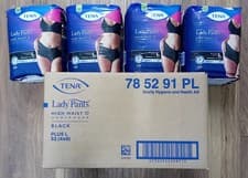 Image of TENA Lady Pants Plus Black Large 8 x4 Packs (32) | Discreet Protection