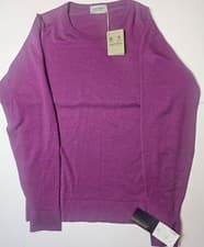 Image of John Smedley merino Wool extra fine prism violet Jumper pullover Small RRP £225