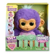Image of NEW Fingerlings Care n Cuddles Interactive Baby Monkey, Sunny - Purple