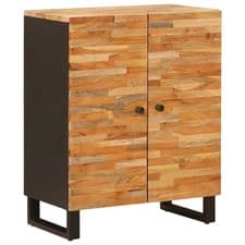 Image of vidaXL Storage Sideboard Brown 60 x 33 x 75 cm Solid Mango Wood, Mango Wood Stor