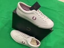 Image of Fred Perry Underspin Men's Leather Trainers Size 10 UK