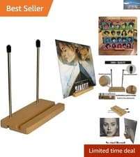 Image of Stylish Portable Vinyl Record Stand for 7 & 12 inch LPs - Scratch-Free Display