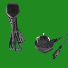 Image of Maplin 2m Black Power Lead / Mains Cable Figure of 8 IEC C7 Connector 3 Pin Plug