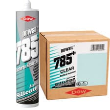 Image of DOWSIL 785 Sanitary Acetoxy Silicone Sealant – Clear – Box of 6 (310ml)