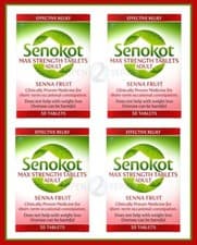Image of 4x  Senokot Senna Fruit MAX Strength Constipation Effective Relief - 10 Tablets