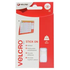 Image of VELCRO® Brand 16mm x 16 Sets Coin Shaped Stick-On Hook & Loop Tape