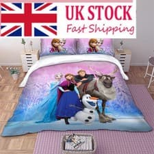 Image of Frozen Sisters Duvet Cover Set with Pillowcases Bedding Set Single Double King