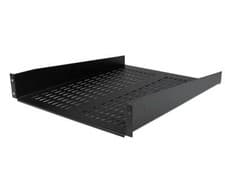 Image of CABSHELF22V Startech 2U 22" Vented Rack Mount Shelf Fixed Server Cabinet Shelf