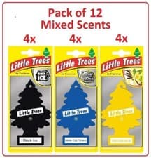 Image of Magic Little Tree Air Freshener Black Ice Vanilla New Car Scent Pack of 12