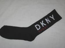 Image of BRAND NEW DKNY Mens Ribbed Sports Socks Black Size 7 - 11