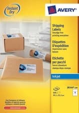 Image of Avery labels J8166-100 Instant dry inkjet labels, 6/sht, 100 shts/box 600 total