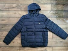 Image of Lyle & Scott Lightweight Puffer Jacket Dark Navy Men's Size XL BRAND NEW