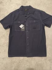 Image of Mens Barbour International Garment Dyed Short Sleeve Shirt UK Medium 80s Casuals