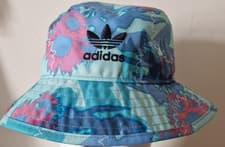 Image of Adidas Originals Mix Dye Trefoil Bucket Hat OSFW Black Adidas logo multi colour