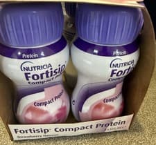 Image of Fortisip Compact Protein Drink Flavours (4x 125ml ) Strawberry