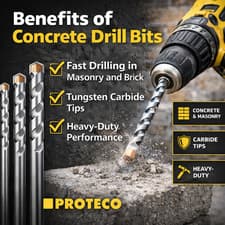 Image of Concrete Drill Bits – Tungsten Carbide Drill Bits for Brick Stone Cement Masonry