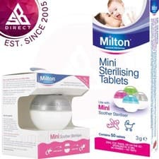 Image of Milton Mini Soother Steriliser + Milton Mini Sterilising Tablet 50Pk