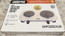 Image of GEEPAS GHP32024 2500W Stainless Steel Double Hot Plate - Silver