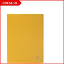 Image of Exacompta 85109E Yellow A4 Display Book - 100 Pockets for Organized Viewing