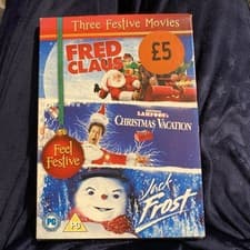 Image of 3 Festive Movies - Fred Claus/National Lampoons Christmas Vacation/Jack Frost.