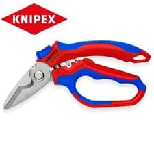 Image of Knipex Angled Electricians Shears Scissors 160mm Multi Component Grip 95 05 20SB