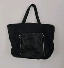 Image of Allsaints Fleur Delis East West Tote Black Marl Handbag