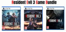 Image of Resident Evil Remake Collection RE2 RE3 RE4 PS5 Game Bundle