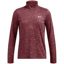 Image of UNDER ARMOUR Women's Red Tech Half Zip Top Medium BNWOT