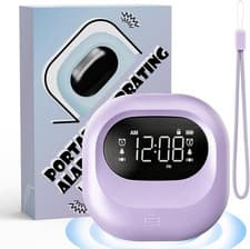 Image of 3000mAh Battery Operated Alarm Clock for Heavy Sleepers, Cordless Vibrating Alar