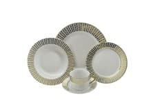 Image of Three Star YL7620 Exclusive String of Hearts 40 Piece Dinnerware Set (Serving...