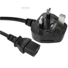 Image of 1.8m Connect It Computer IEC Cable Power Cord UK Plug to IEC / C13