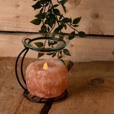 Image of Rock Salt Oil Burner on Stand