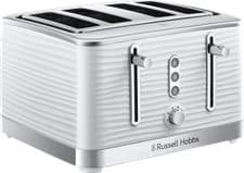 Image of Russell Hobbs Inspire 4 Slice White Toaster with Lift&Look and High Lift - 24380