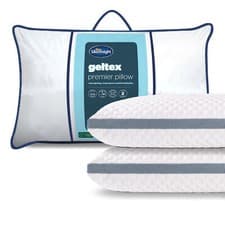 Image of Silentnight Geltex Premier Pillow 2 Pack | Breathable Gel Core | Medium Support