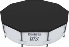 Image of Bestway 58036-19 Flowclear Swimming Pool Cover for Steel Pro Max Round Pools10ft