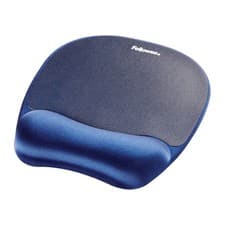 Image of Fellowes Plush-Touch Mouse Mat Wrist Rest Blue (9287302)