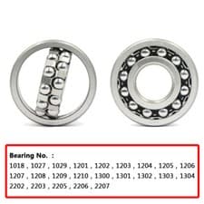 Image of 1018 to 2207 Self Aligning Ball Bearing Double Row Ball Bearing Bore 7mm to 50mm