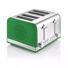 Image of Swan Retro Cream 4 Slice Toaster Green Silver