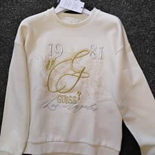 Image of SALE NEW GIRLS GUESS CREAM SWEATSHIRT STYLE J4BQ05 SIZE 8 YR 12 YEARS 14 YEARS