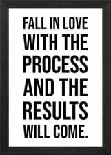 Image of Fall In Love With Process Framed Wall Art Poster Canvas Print Picture