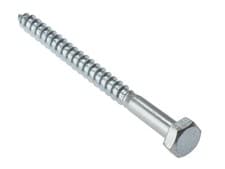 Image of ForgeFix - Coach Screw Hexagon Head Single Thread ZP M8 x 60mm Bag 10