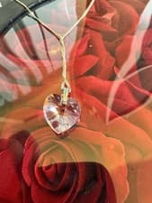 Image of Silver Heart Swarovski Necklace
