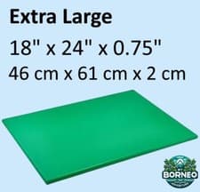 Image of High Density Chopping Cutting Board | X Large 18"x 24"x 0.75" | Green HDPE